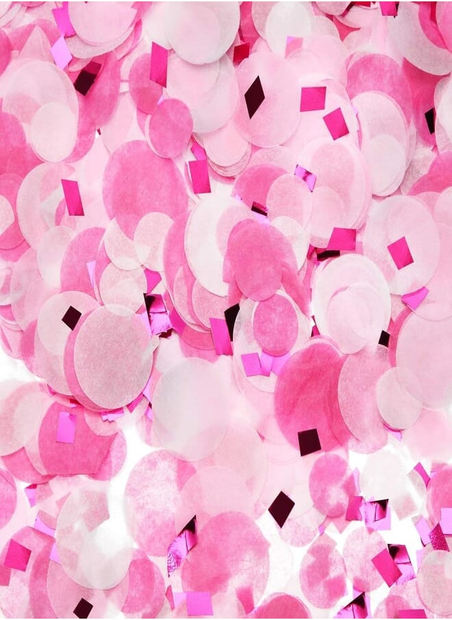 PARTY FUN - Balloon Filled With Confetti Confetti Decoration, 1.76 Oz Pink Rose Red Confetti, 1.5cm Plus 2.5cm - Image 1