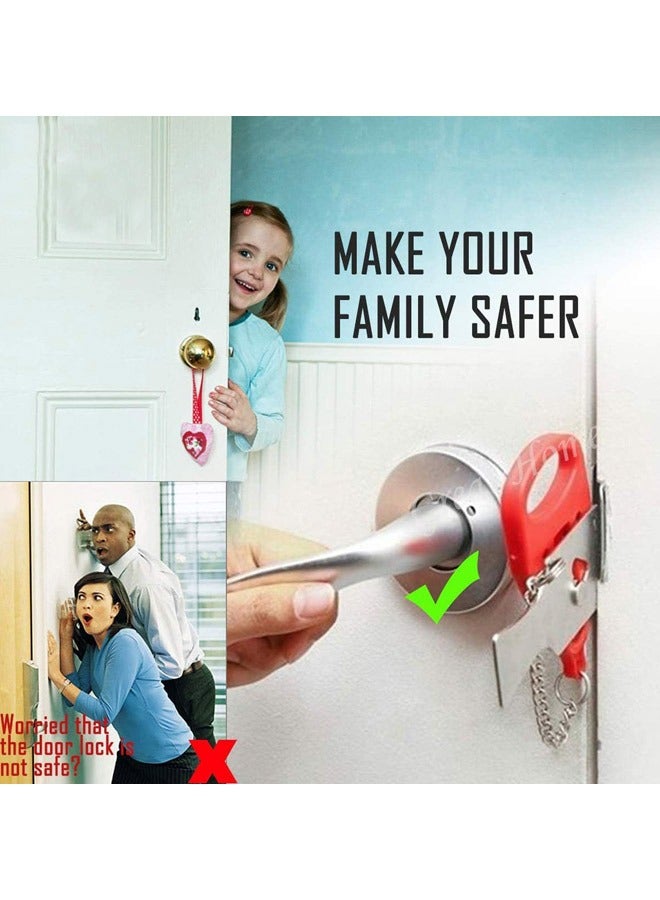 Portable Door Lock, Travel Door Locker Latch Traveling Extra Locks - Image 5