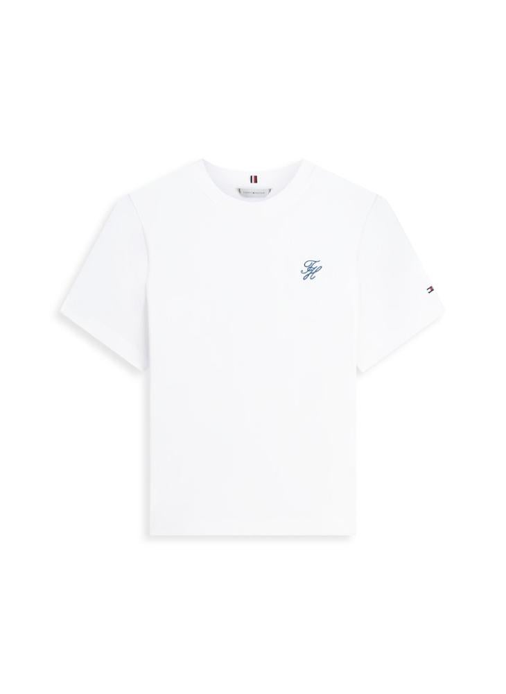 TOMMY HILFIGER Logo Embroidery Jersey Crew Neck T-Shirt - Image 5