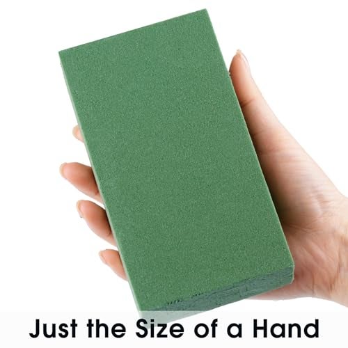 Mkobon 6 Pack Floral Foam Blocks, Green Plant Dry & Wet Flower Arrangement Foam, Styrofoam Block for Fresh and Artificial Flowers, Decor Supplies for Wedding, Home, Garden (5.5"L x 3.1"W x 1.6"H) - Image 4