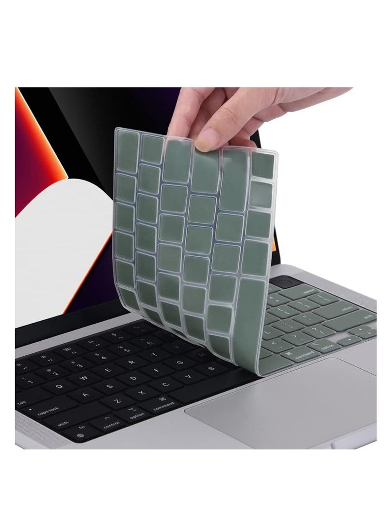 Premium Keyboard Cover Skin Ultra Thin for MacBook Air 13.6 inch M2/M3/M4 Chip A2681/A3113/A3240& 15 Macbook Air M4/M3/M2 A3241/A3114/A2941 &MacBook Pro 14/16 inch M1 Pro/MaxA3112/A3185/A3401/A2918/A2992/A2779/A2442/A3403/A3186/A2991/A2780/A2485, Silicone Skin Protector - Image 5