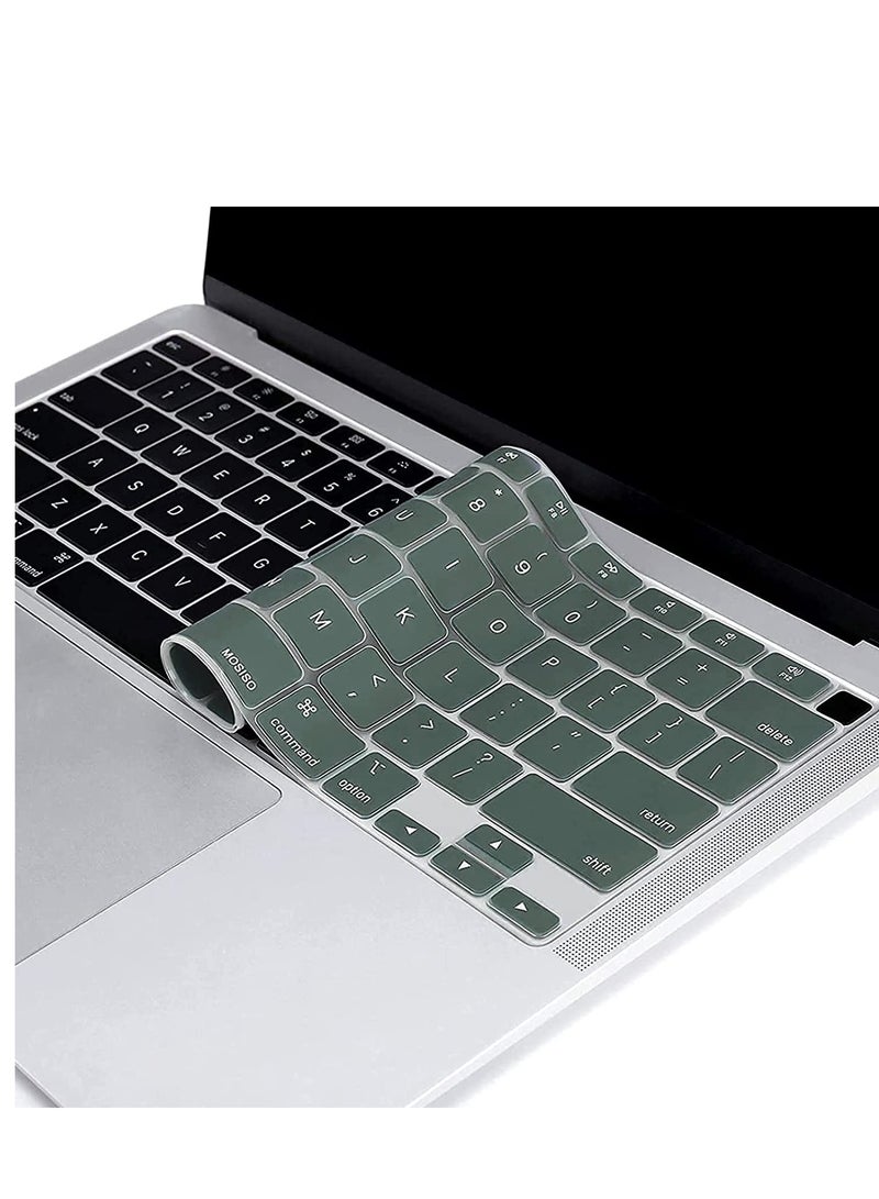 Premium Keyboard Cover Skin Ultra Thin for MacBook Air 13.6 inch M2/M3/M4 Chip A2681/A3113/A3240& 15 Macbook Air M4/M3/M2 A3241/A3114/A2941 &MacBook Pro 14/16 inch M1 Pro/MaxA3112/A3185/A3401/A2918/A2992/A2779/A2442/A3403/A3186/A2991/A2780/A2485, Silicone Skin Protector - Image 1