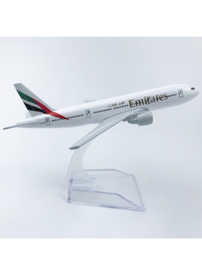 general 16cm Alloy Airplane Tabletop Display Model 1:400 Scale UAE 777 Airplane Model Ornament Toy Furniture Decoration Collection Gifts - Image 1