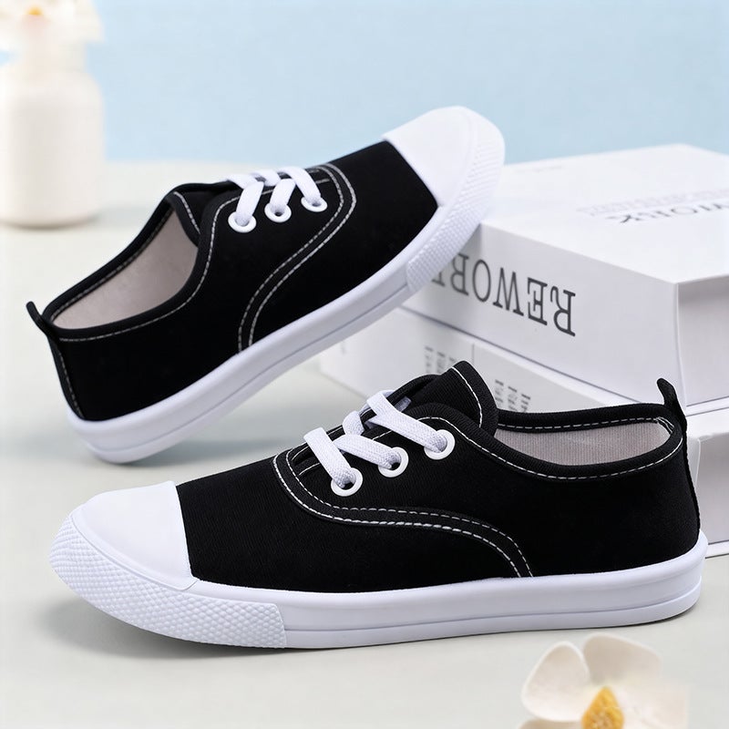 Children'S Canvas Shoes Versatile New Style For Older Kids, Baby Shoes, Fashionable Boys' Casual Shoes With Biscuit Sole For Ages 1-6 - Image 4
