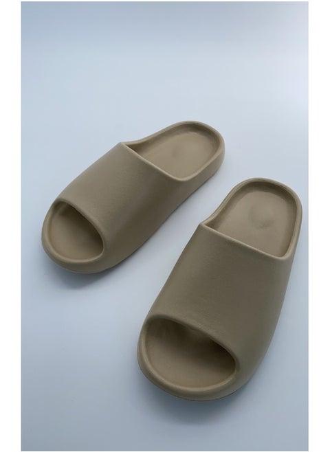 Treat your feet to comfort with these light brown coconut cushioned thick slippers in size 41-42.