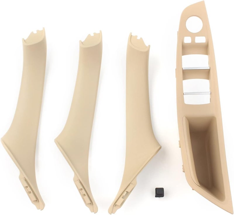 DEMULAX Beige Car Inner Door Handle Kit for BMW F10 F11 - Image 1