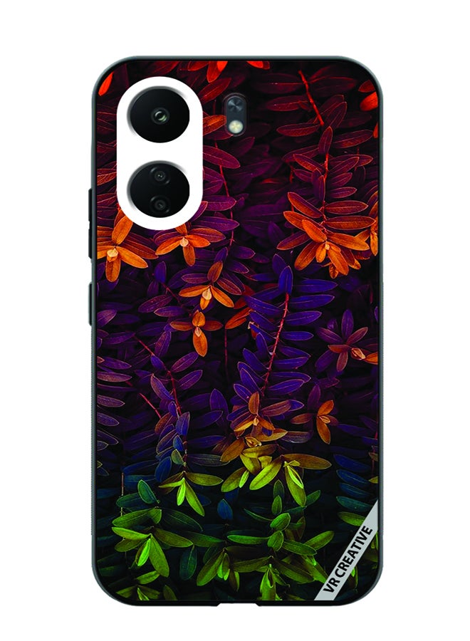 VR CREATIVE Protective Case Cover For Xiaomi Redmi 13C Leaves Design Multicolour - Image 1