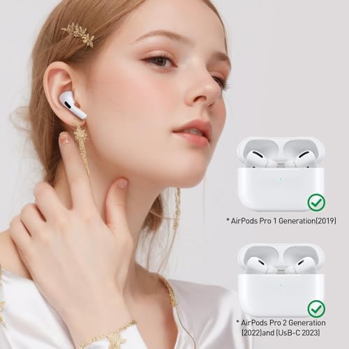 Vsagier 4 Pairs Replacement Ear Tips for AirPods Pro and AirPods Pro 2 with Noise Reduction Hole, Non-Slip Soft Silicone Ear Tips for AirPods Pro and Fit in The Charging Case(XS/S/M/L) - Image 4
