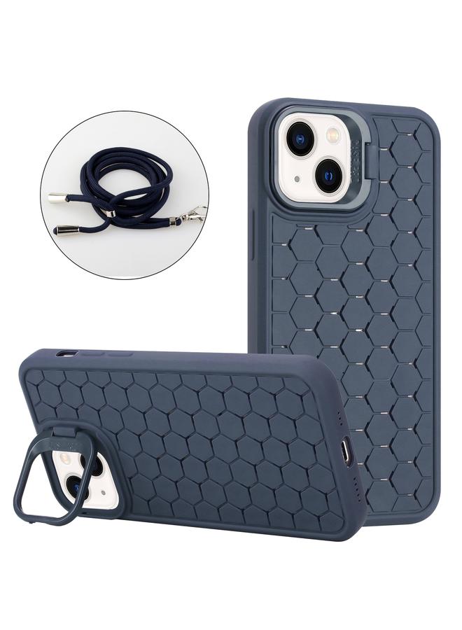 S-TOP Case For iPhone 14 Honeycomb Radiating Lens Holder Magsafe Phone Case with Lanyard - Image 1