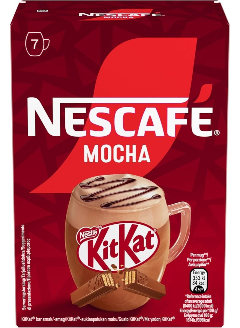 Nestle Nescafe Mocha KitKat Flavour Instant Coffee Sachet 147grams Pack of 7 - Image 1