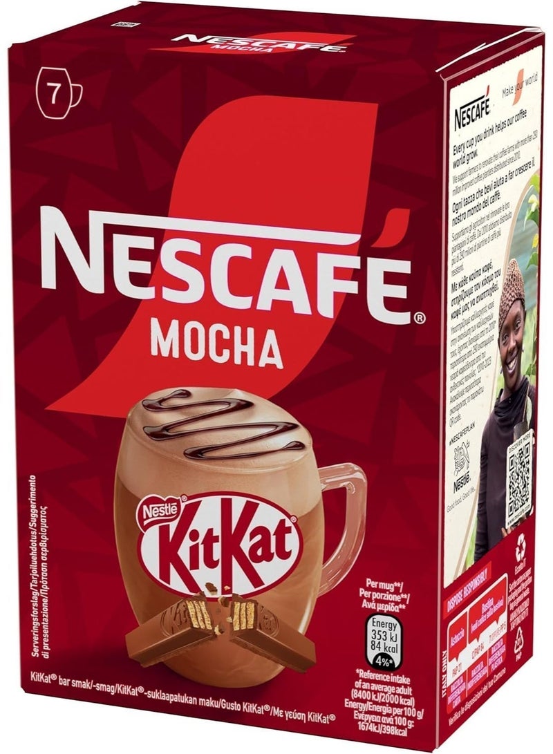 Nestle Nescafe Mocha KitKat Flavour Instant Coffee Sachet 147grams Pack of 7 - Image 4