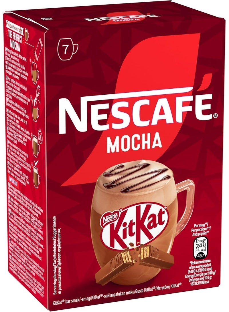 Nestle Nescafe Mocha KitKat Flavour Instant Coffee Sachet 147grams Pack of 7 - Image 3