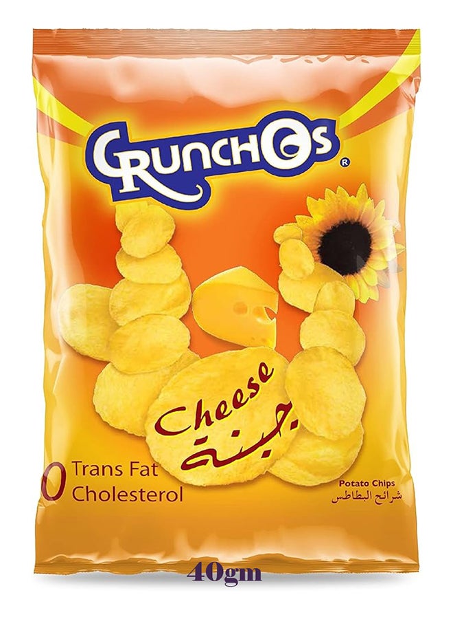 Crunchos Chips Natural Potatoes I Cheese I 40Gm I Zero Cholesterol & Zero Trans Fat