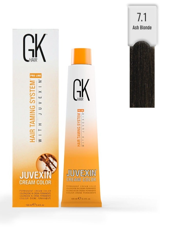 جي كيه هير صبغة كريم جوفيكسين اشقر رمادي رقم 7.1 - Image 1