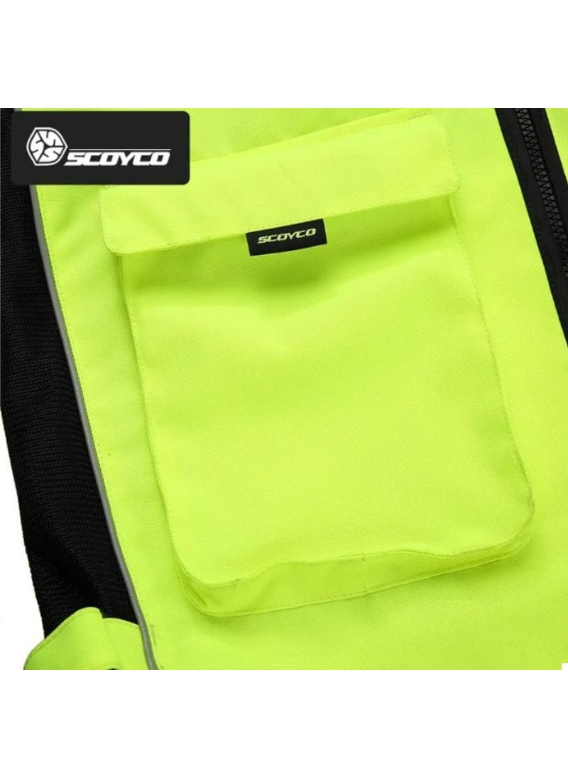 Ebakbak Motorcycle Reflective Vest Winnstoper Fabric Multi-Functional Pockets High Quality Motor Vest  - Image 4
