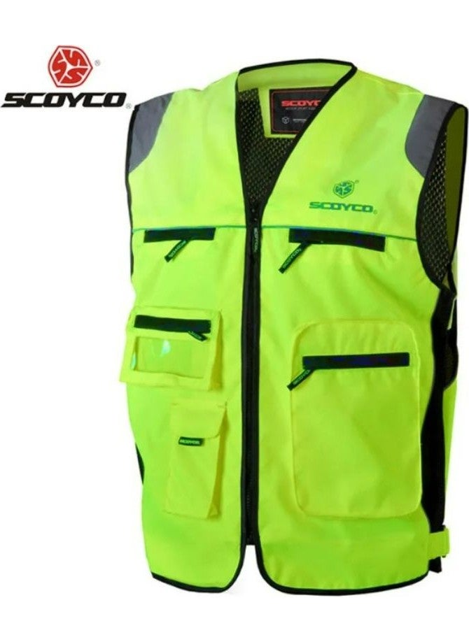 Ebakbak Motorcycle Reflective Vest Winnstoper Fabric Multi-Functional Pockets High Quality Motor Vest  - Image 3