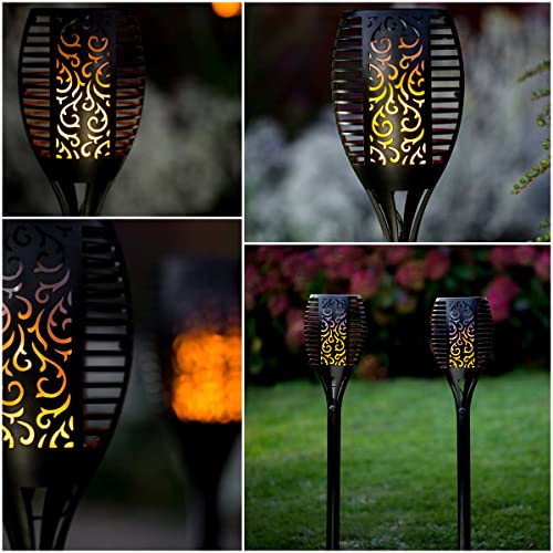 Epyz 3 in 1 Garden Light 96 LED Flickering Mashaal Light IP65 Waterproof Outdoor Lamp Auto On/Off Solar Lighting ( Pack Of 1, Warm Yellow )(ABS Plastic) - Image 3