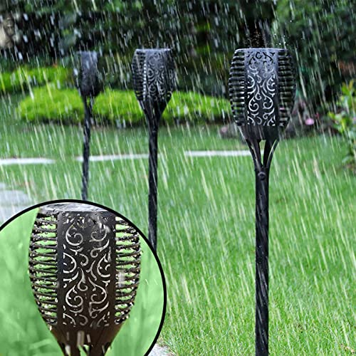 Epyz 3 in 1 Garden Light 96 LED Flickering Mashaal Light IP65 Waterproof Outdoor Lamp Auto On/Off Solar Lighting ( Pack Of 1, Warm Yellow )(ABS Plastic) - Image 4
