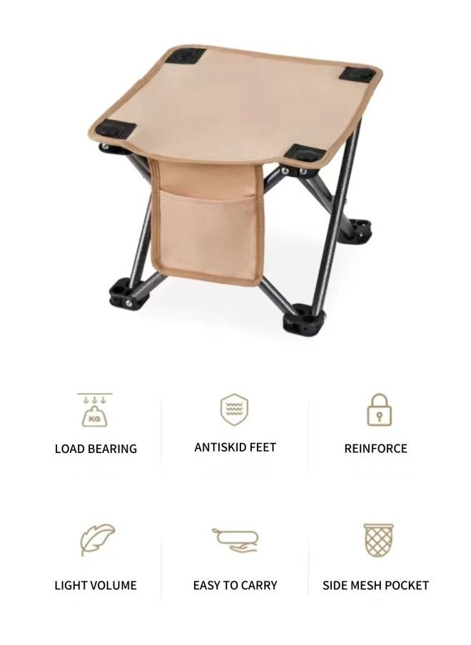 Generic Portable Folding Chair 28x28x23CM Black  - Image 2