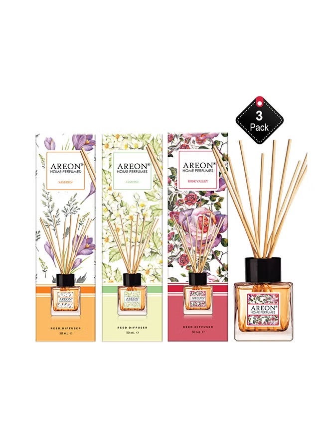 Areon Pack Of 3 Home Perfumes Collection Yellow 50ml - Image 2