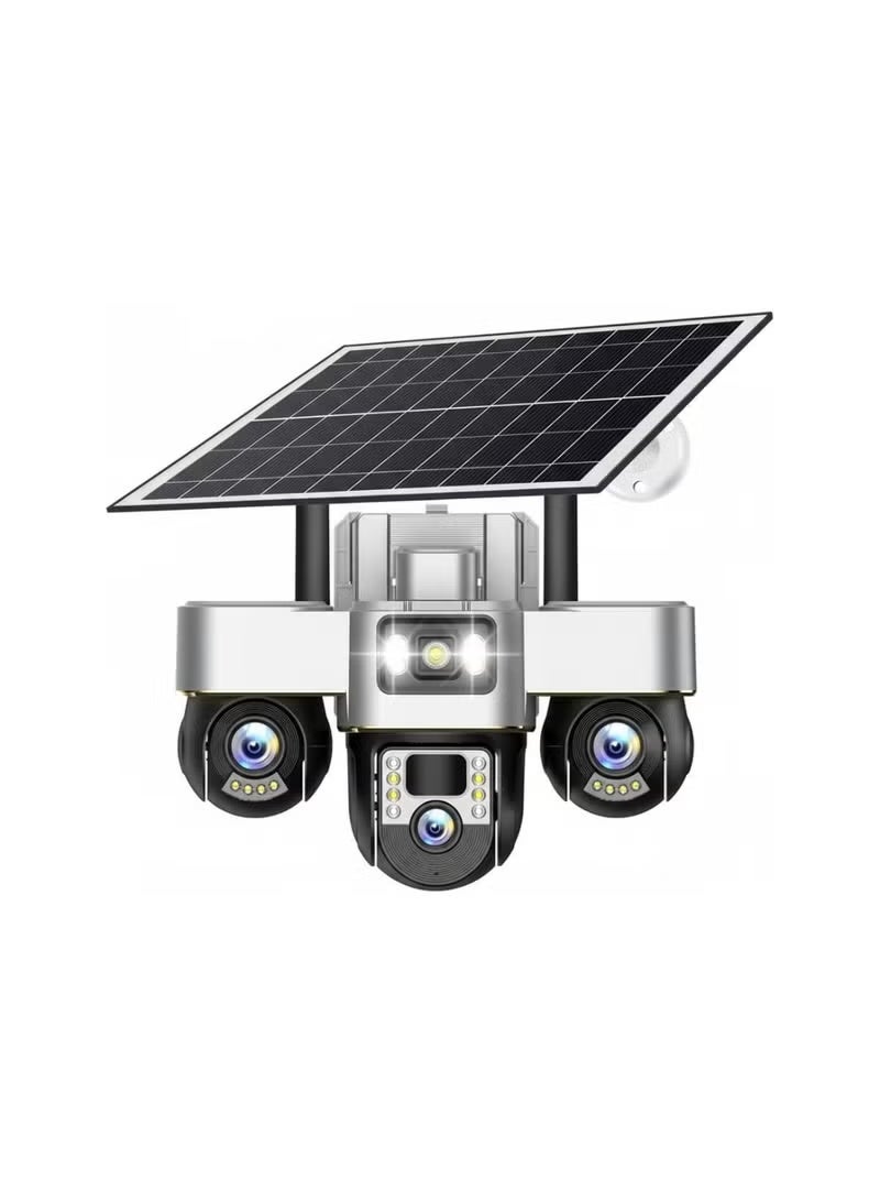 v380 Outdoor Solar Security Camera 1080p HD, Waterproof Wireless CCTV with Motion Detection, Night Vision, WiFi Remote Access, Two-Way Audio, Rechargeable Battery, Home Office Business Surveillance - Image 1