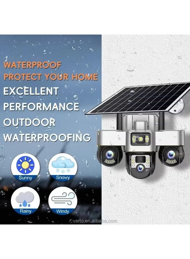 v380 Outdoor Solar Security Camera 1080p HD, Waterproof Wireless CCTV with Motion Detection, Night Vision, WiFi Remote Access, Two-Way Audio, Rechargeable Battery, Home Office Business Surveillance - Image 5