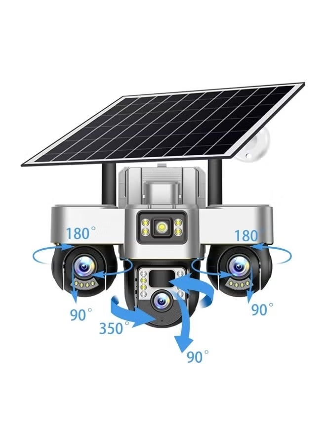 v380 Outdoor Solar Security Camera 1080p HD, Waterproof Wireless CCTV with Motion Detection, Night Vision, WiFi Remote Access, Two-Way Audio, Rechargeable Battery, Home Office Business Surveillance - Image 2