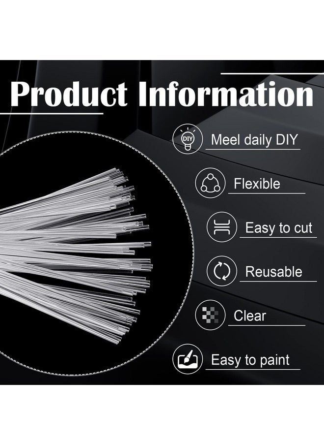 Vicenpal - 120 Pieces 10 Inch Clear Acrylic Rods 1/8 Inch Diameter Acrylic Dowel Rods Round Acrylic Sticks Acrylic Strip For Diy Crafts Party Decorations Gardening - Image 1