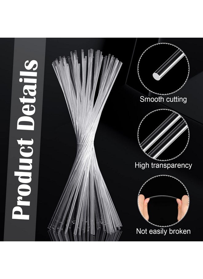 Vicenpal - 120 Pieces 10 Inch Clear Acrylic Rods 1/8 Inch Diameter Acrylic Dowel Rods Round Acrylic Sticks Acrylic Strip For Diy Crafts Party Decorations Gardening - Image 1