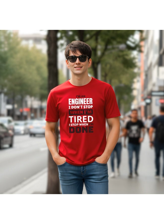 برينت شوب فور مي مهندس تي شيرت للرجال الهندسة التي شيرت الجرافيك المحملة للمهندسين القطن المحملة الرجال لباس غير رسمي التكنولوجيا مريحة المحملة الرجال الجرافيك قميص - Image 3