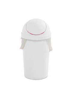 Sterilite Elegant and Modern Design BPA-Free Plastic Round SwingTop Wastebasket White 11.4 L 10838006  - Image 2