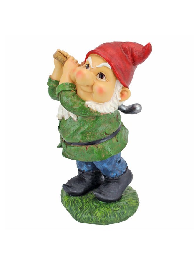 Design Toscano QM2458200 Bigey Burt Funny Golfing Garden Gnome Statue, 12 inch, Full Color - Image 1