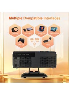 General Classic Projector Multifunctional Projector X6 Full HD 1080P Auto Focus Auto Keystone Correction Intelligent Obstacle Avoidance Screen Automatic Alignment Multiple Compatible Interfaces Headset TV Box PC iPad Phone PS4 PS5 USB  - Image 4