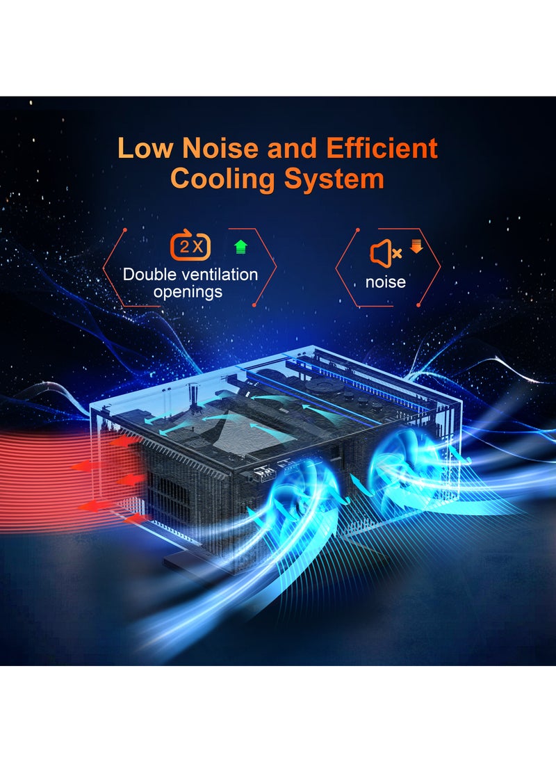 General - Classic Projector Multifunctional Projector X6 Full HD 1080P Auto Focus Auto Keystone Correction Intelligent Obstacle Avoidance Screen Automatic Alignment Multiple Compatible Interfaces Headset TV Box PC iPad Phone PS4 PS5 USB - Image 1
