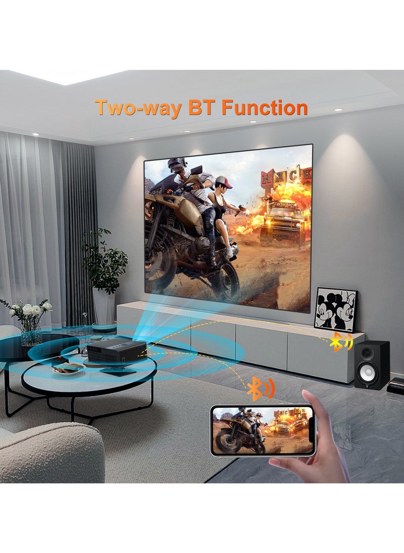 General - Classic Projector Multifunctional Projector X6 Full HD 1080P Auto Focus Auto Keystone Correction Intelligent Obstacle Avoidance Screen Automatic Alignment Multiple Compatible Interfaces Headset TV Box PC iPad Phone PS4 PS5 USB - Image 1