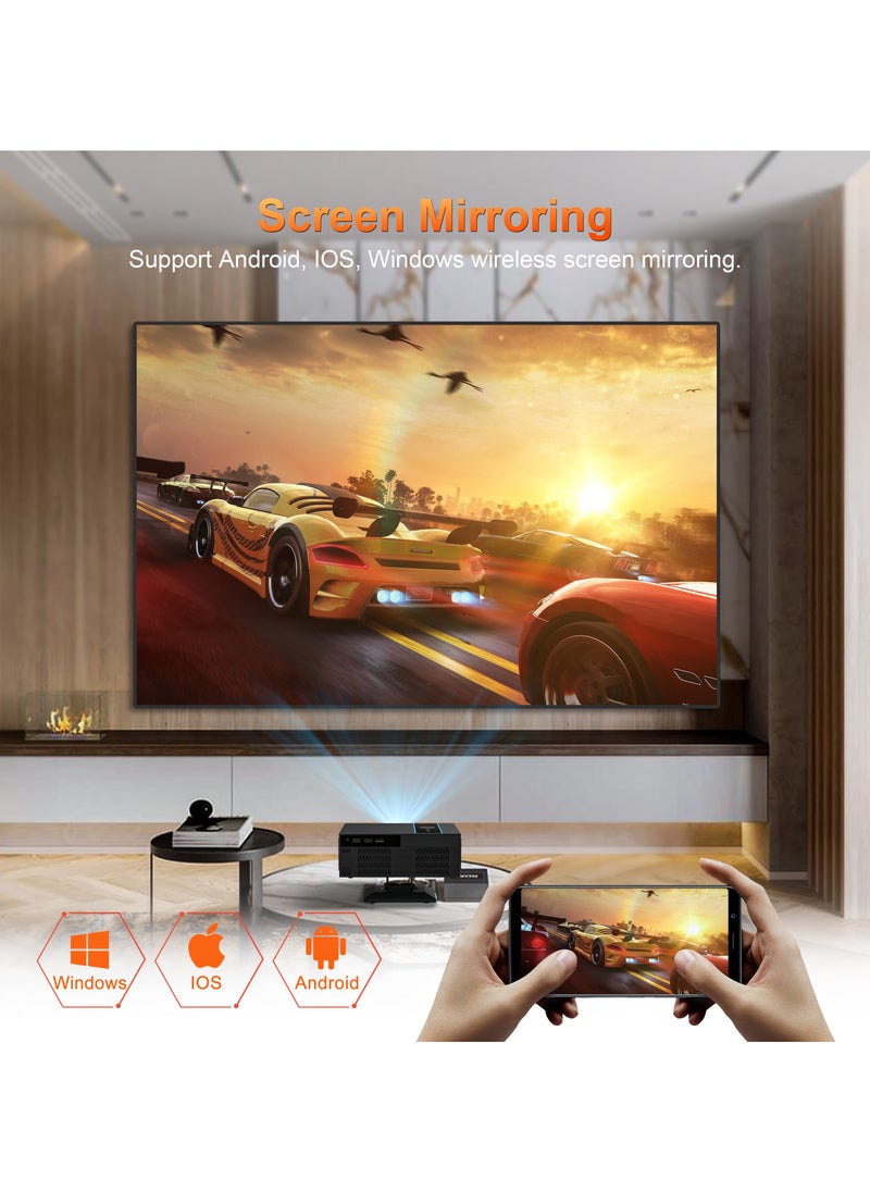 General - Classic Projector Multifunctional Projector X6 Full HD 1080P Auto Focus Auto Keystone Correction Intelligent Obstacle Avoidance Screen Automatic Alignment Multiple Compatible Interfaces Headset TV Box PC iPad Phone PS4 PS5 USB - Image 1