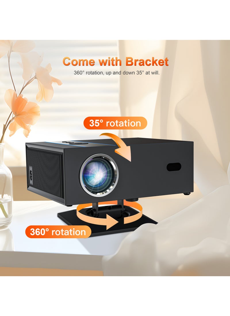 General - Classic Projector Multifunctional Projector X6 Full HD 1080P Auto Focus Auto Keystone Correction Intelligent Obstacle Avoidance Screen Automatic Alignment Multiple Compatible Interfaces Headset TV Box PC iPad Phone PS4 PS5 USB - Image 1