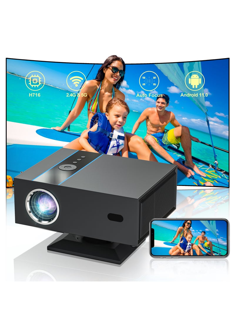 General - Classic Projector Multifunctional Projector X6 Full HD 1080P Auto Focus Auto Keystone Correction Intelligent Obstacle Avoidance Screen Automatic Alignment Multiple Compatible Interfaces Headset TV Box PC iPad Phone PS4 PS5 USB - Image 1