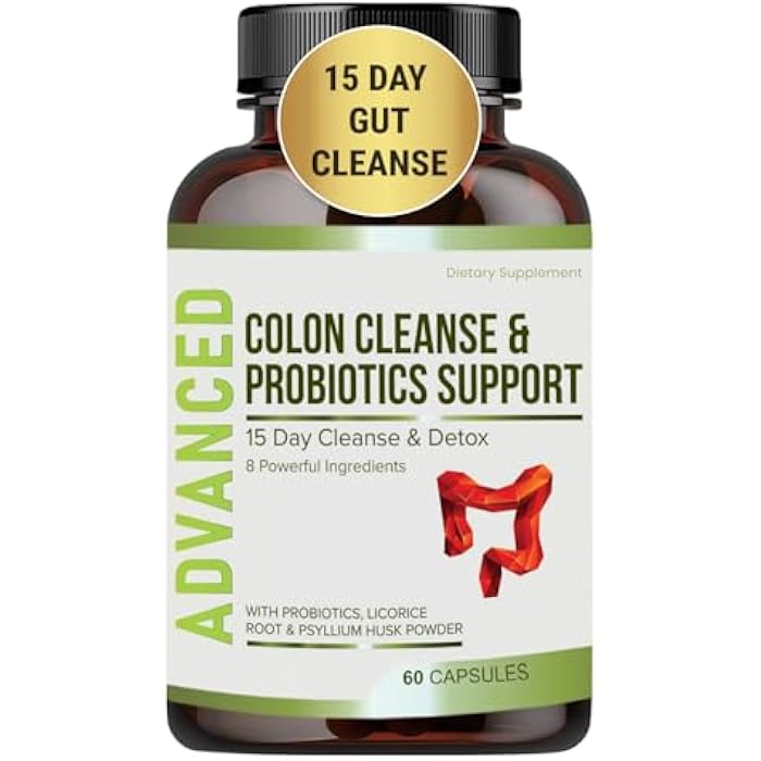 NutraPro 15 Day Gut Cleanse Detox for Women & Men - Advanced 15 Days Colon Cleanse with Probiotics and Psyllium Husk for Constipation Relief, Digestive Health, Colon Cleanser & Gut Health.60 Caps. - Image 1