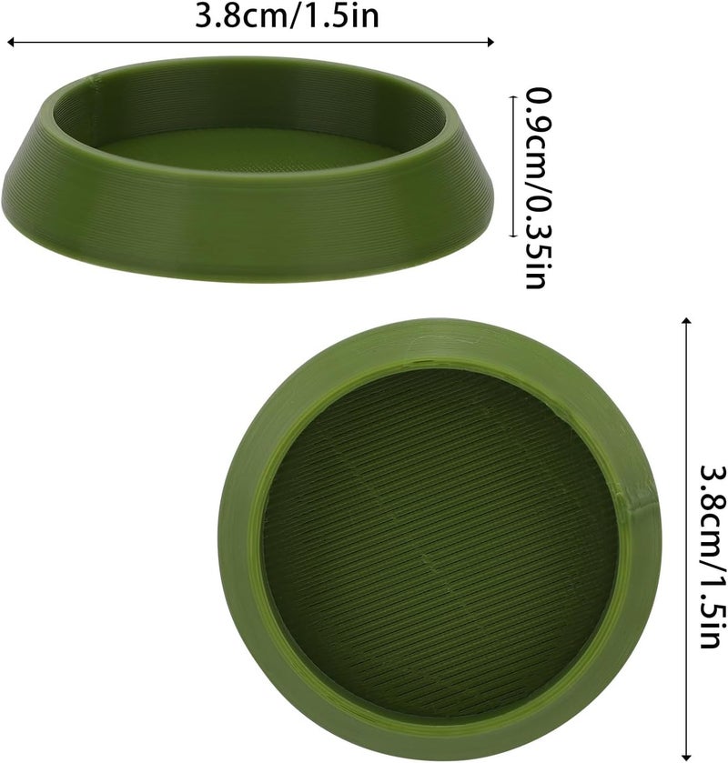 Sinbana 12pcs Colorful Reptile Food Dish Bowls, Plastic Mini Reptile Food and Water Dish for Dubia Isopods Springtails Lizard Gecko Frog Pet Tortoise and More (6 Colors) - Image 2