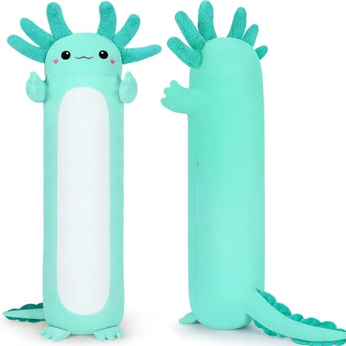 Auspicious beginning Axolotl Plush Stuffed Animal20 Green Axolotl Plush Toy Plush Pillow Cute Soft Anime Plushie Stuffed Toys Body Pillow Plush Toy Decoration Doll Gift for Kids Girls Boys - Image 1