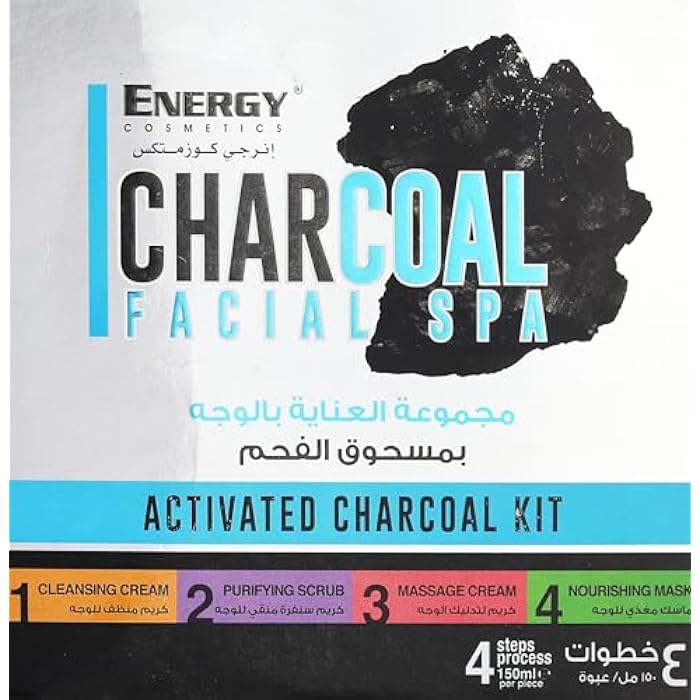 Energy cosmetics charcoal facial spa set - 4 pieces - Image 2