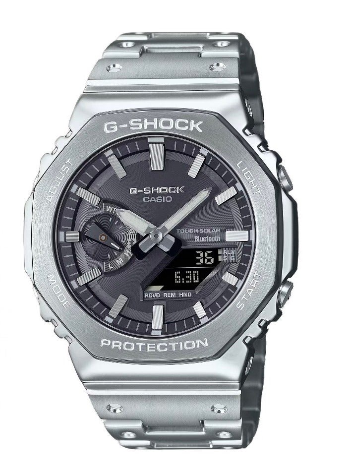 EDIFICE CASIO steel bracelet watch, Casio 2100 series waterproof watch - Image 1
