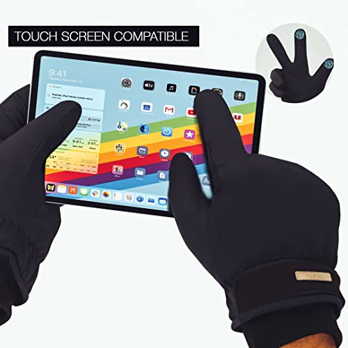 HIVER Nylon Mens & Womens Waterproof Gloves With Touchscreen Winter Gloves For Snow Minus Degrees For Trekking, Travelling (X-Large, Blue, Running) - Image 4
