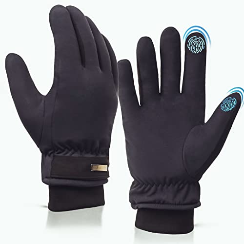 HIVER Nylon Mens & Womens Waterproof Gloves With Touchscreen Winter Gloves For Snow Minus Degrees For Trekking, Travelling (X-Large, Blue, Running) - Image 1