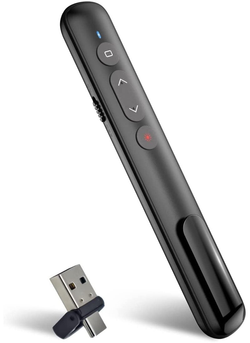 Generic Wireless Presenter Remote, Presentation Clicker with Hyperlink  Volume Remote Control PowerPoint Office Presentation Clicker for Keynote/PPT/Mac/PC/Laptop(Battery Included)  - Image 1