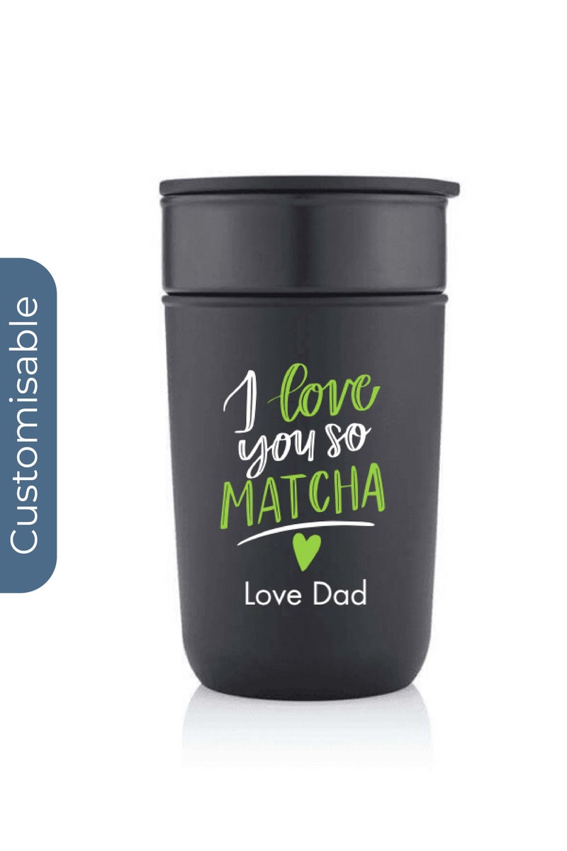 هانز لارسن كوب سيراميك فاخر مخصص مع غلاف واقي معاد تدويره - أسود - Image 1