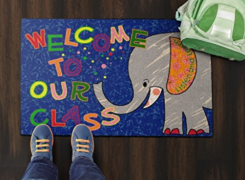 Flagship Carpets Childrens Multicolor Welcome Mat for Classroom or Kids Home School Room, Kids Room and Playroom or Entryway Rug, 2' x 3', Elephant - Image 2