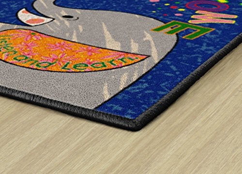 Flagship Carpets Childrens Multicolor Welcome Mat for Classroom or Kids Home School Room, Kids Room and Playroom or Entryway Rug, 2' x 3', Elephant - Image 5