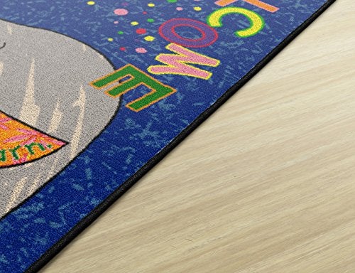 Flagship Carpets Childrens Multicolor Welcome Mat for Classroom or Kids Home School Room, Kids Room and Playroom or Entryway Rug, 2' x 3', Elephant - Image 4